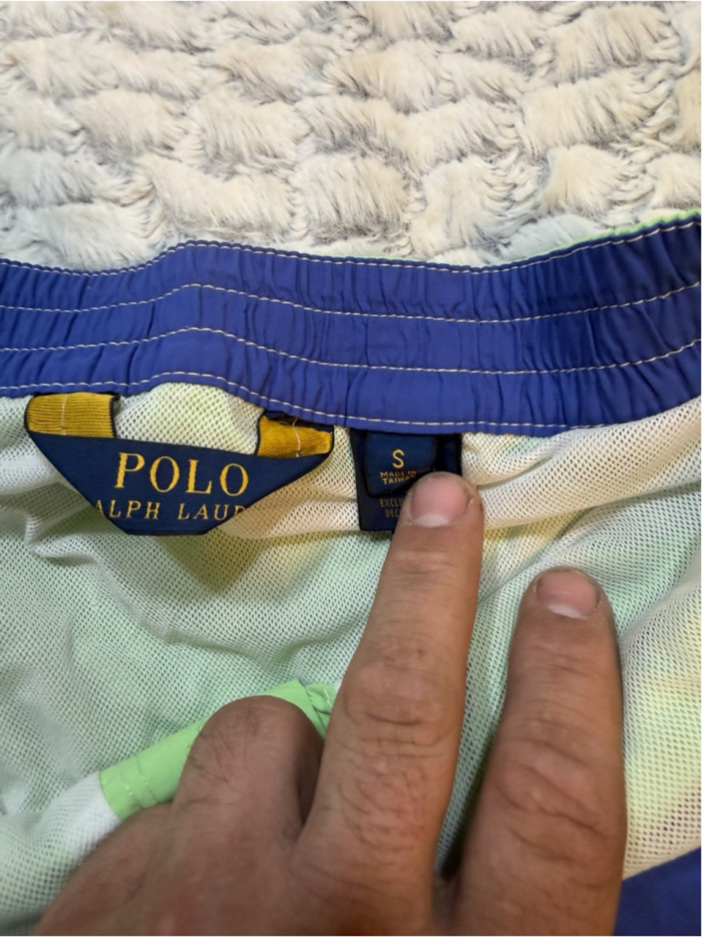 Polo Ralph Lauren Men’s Green Logo Swim Shorts Size S Drawstring Lined Elastic - Picture 5 of 10